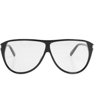 Saint Lauren Black Aviator Eyeglasses - Clear Lenses